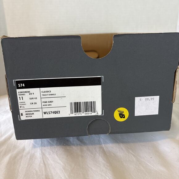 New Balance 574 Sneakers Pink Grey Suede Retro Running Shoes WN Sz 11 Brand New - Picture 15 of 15